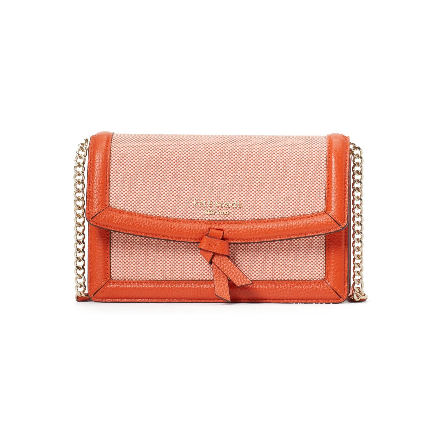 KNOTT CANVAS FLAP CROSSBODY - DRIED APRICOT