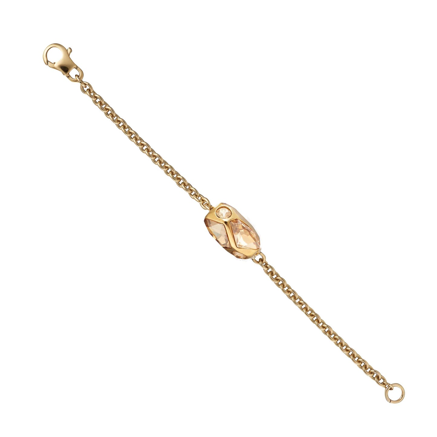 CRYSTAL BEAD SINGLE BRACELET, GOLDEN SHADOW