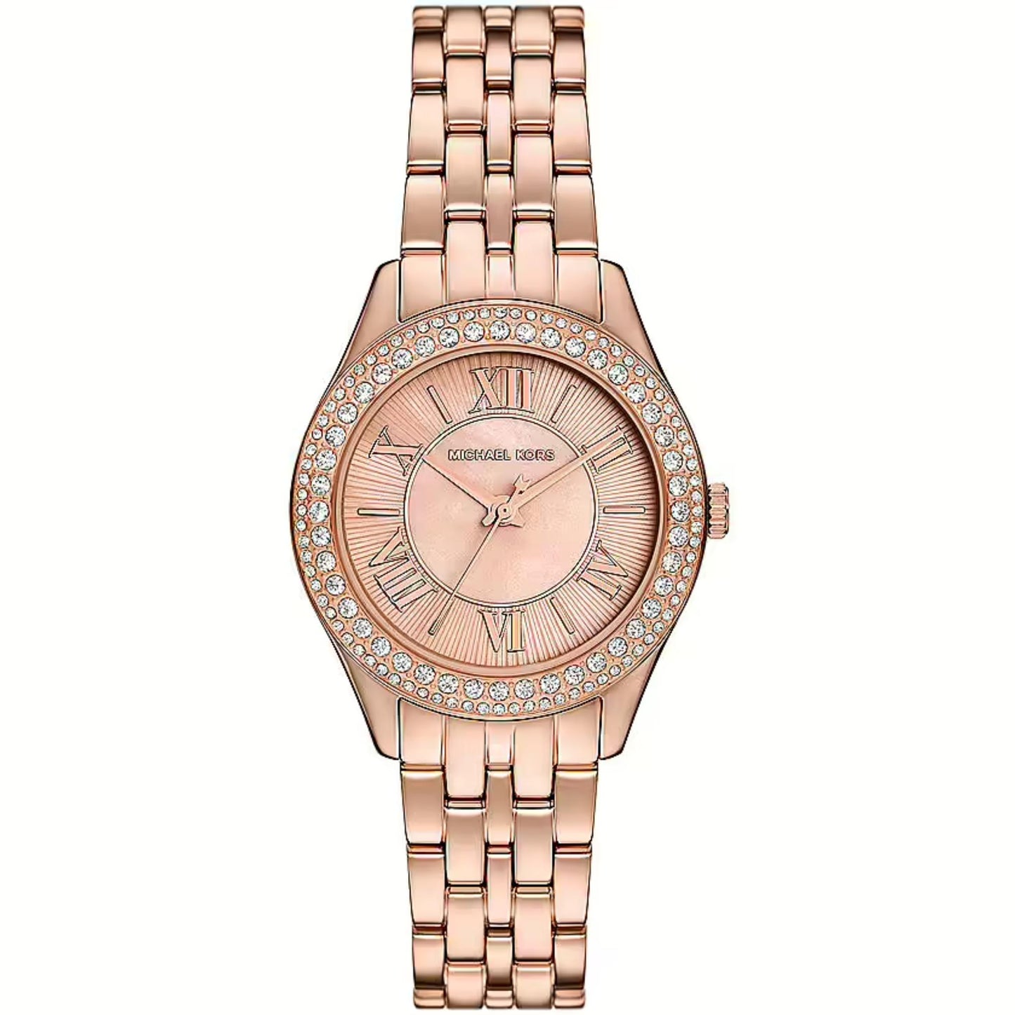 HARLOWE THREE HAND ROSE GOLD TONE STAINLESS STEEL WATCH